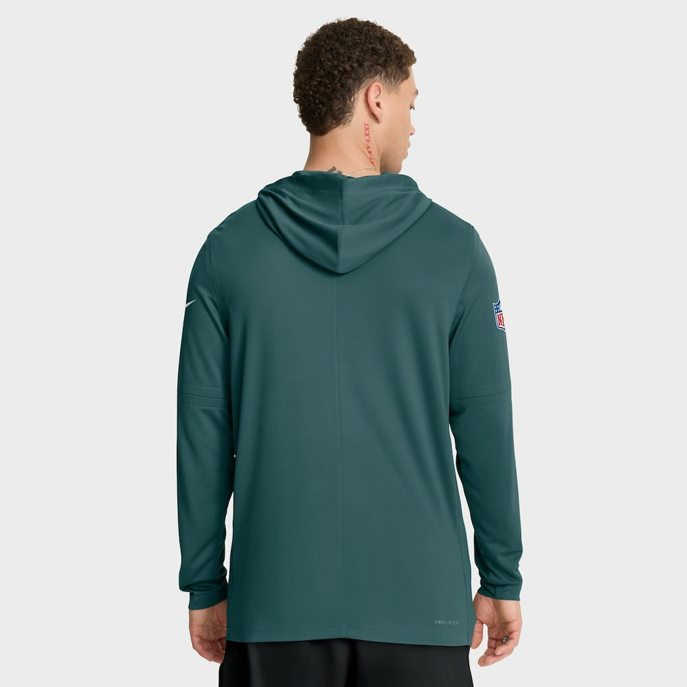 Philadelphia Eagles Nike Sideline Pure Fury Performance Long Sleeve Hoodie T-Shirt