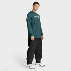 Philadelphia Eagles Nike Sideline Pure Fury Performance Long Sleeve Hoodie T-Shirt