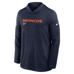 Denver Broncos Nike Sideline Pure Fury Performance Long Sleeve Hoodie T-Shirt