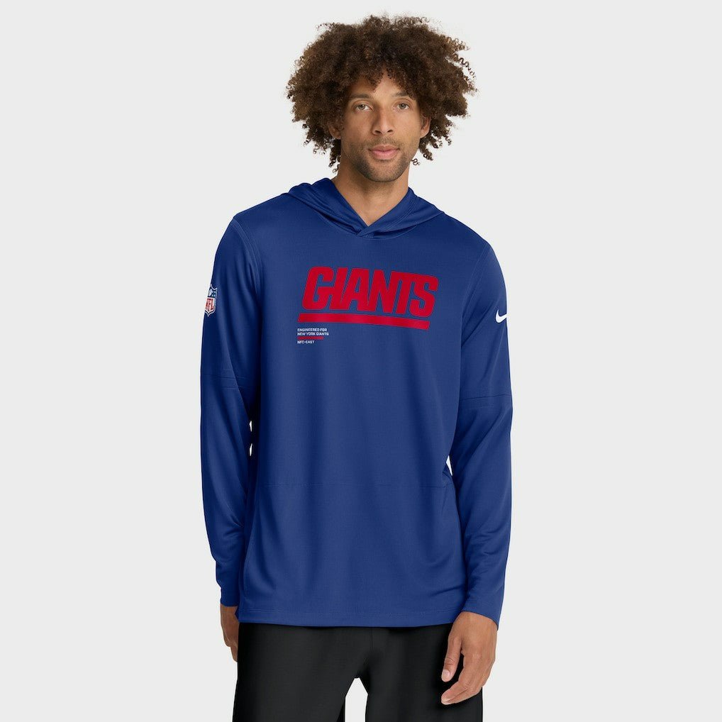 New York Giants Nike Sideline Pure Fury Performance Long Sleeve Hoodie T-Shirt