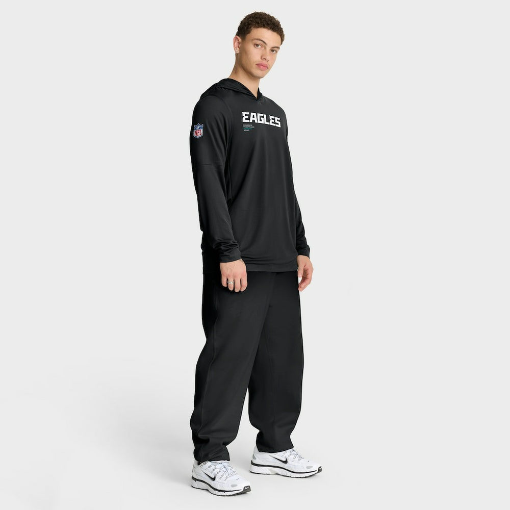Philadelphia Eagles Nike Sideline Pure Fury Performance Long Sleeve Hoodie T-Shirt
