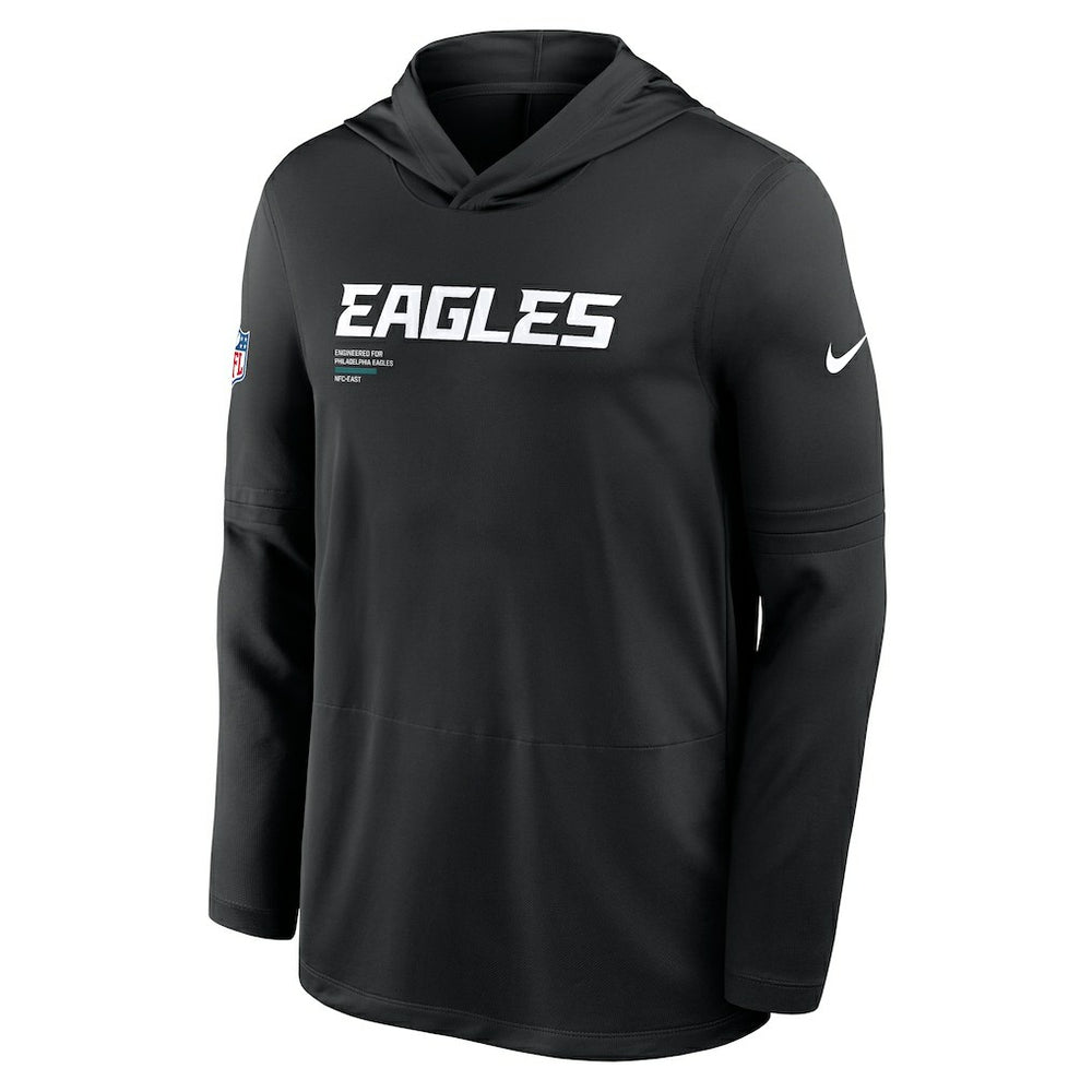 Philadelphia Eagles Nike Sideline Pure Fury Performance Long Sleeve Hoodie T-Shirt