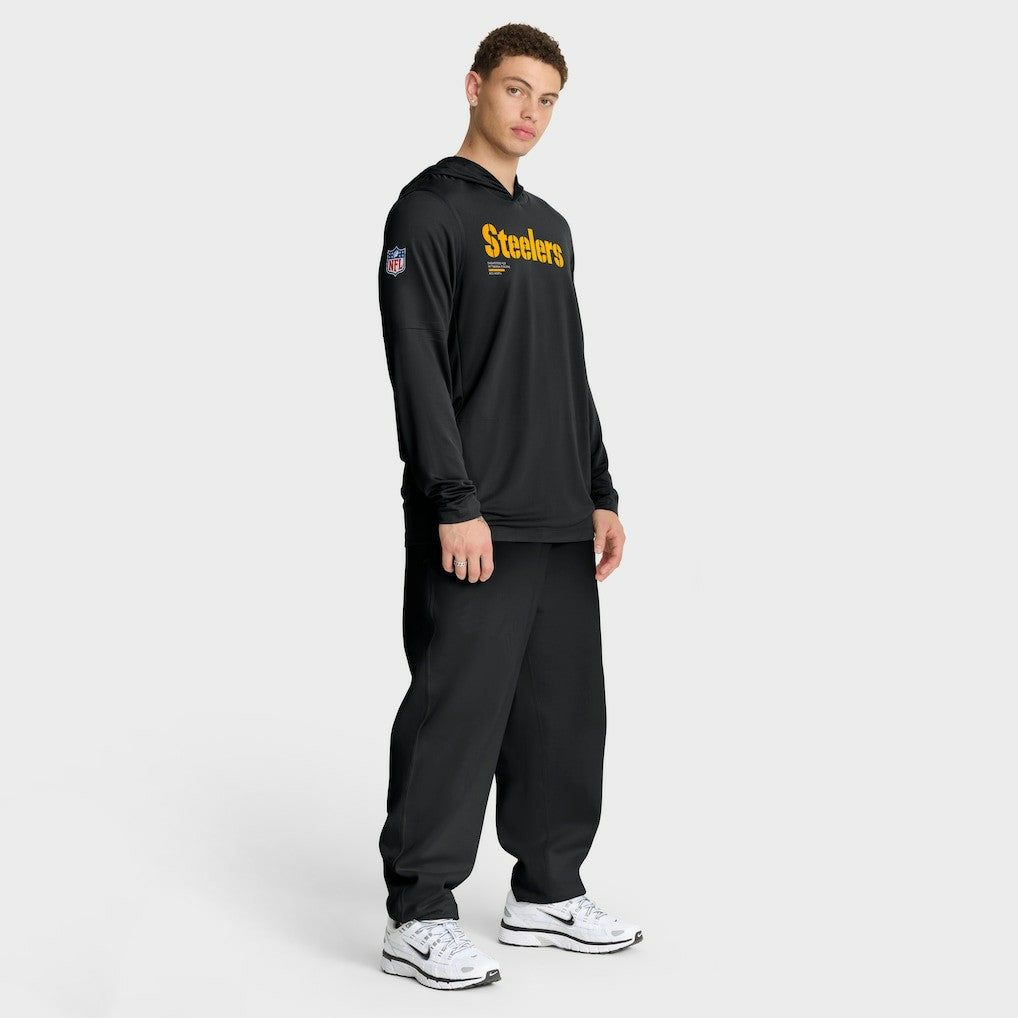 Pittsburgh Steelers Nike Sideline Pure Fury Performance Long Sleeve Hoodie T-Shirt