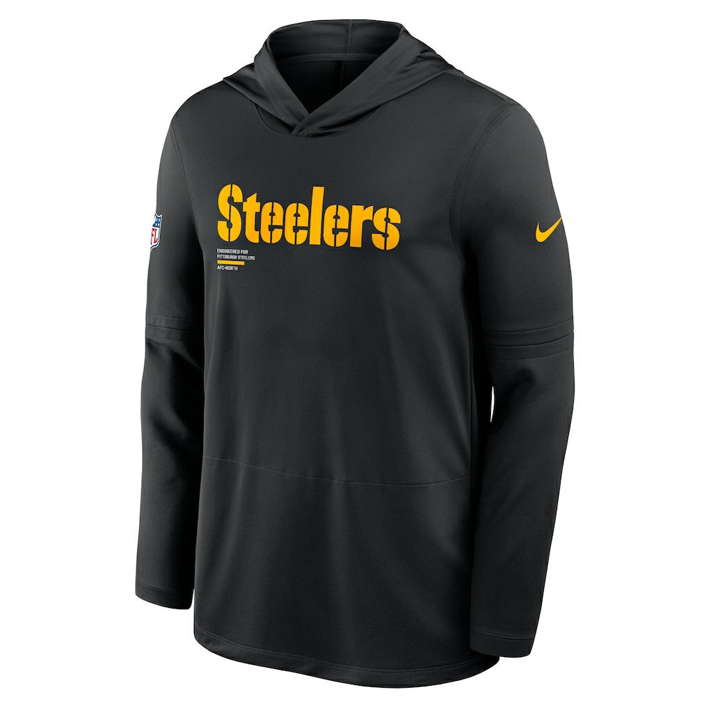 Pittsburgh Steelers Nike Sideline Pure Fury Performance Long Sleeve Hoodie T-Shirt