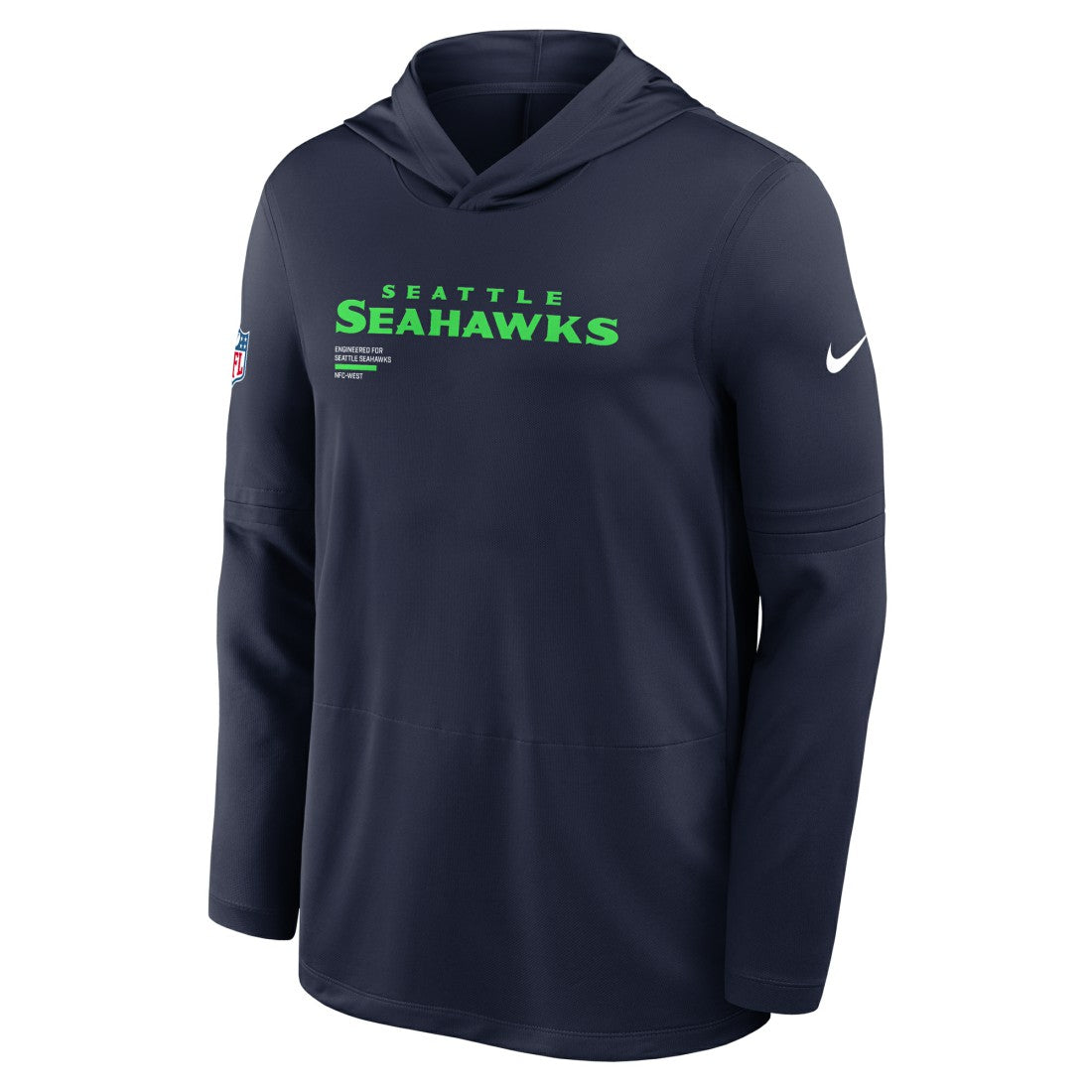 Seattle Seahawks Nike Sideline Pure Fury Performance Long Sleeve Hoodie T-Shirt
