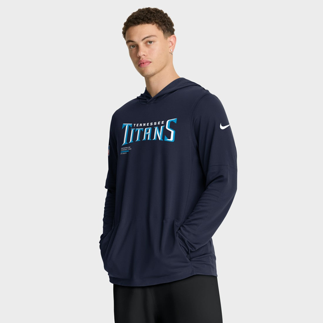 Tennessee Titans Nike Sideline Pure Fury Performance Long Sleeve Hoodie T-Shirt