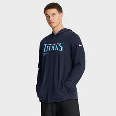 Tennessee Titans Nike Sideline Pure Fury Performance Long Sleeve Hoodie T-Shirt