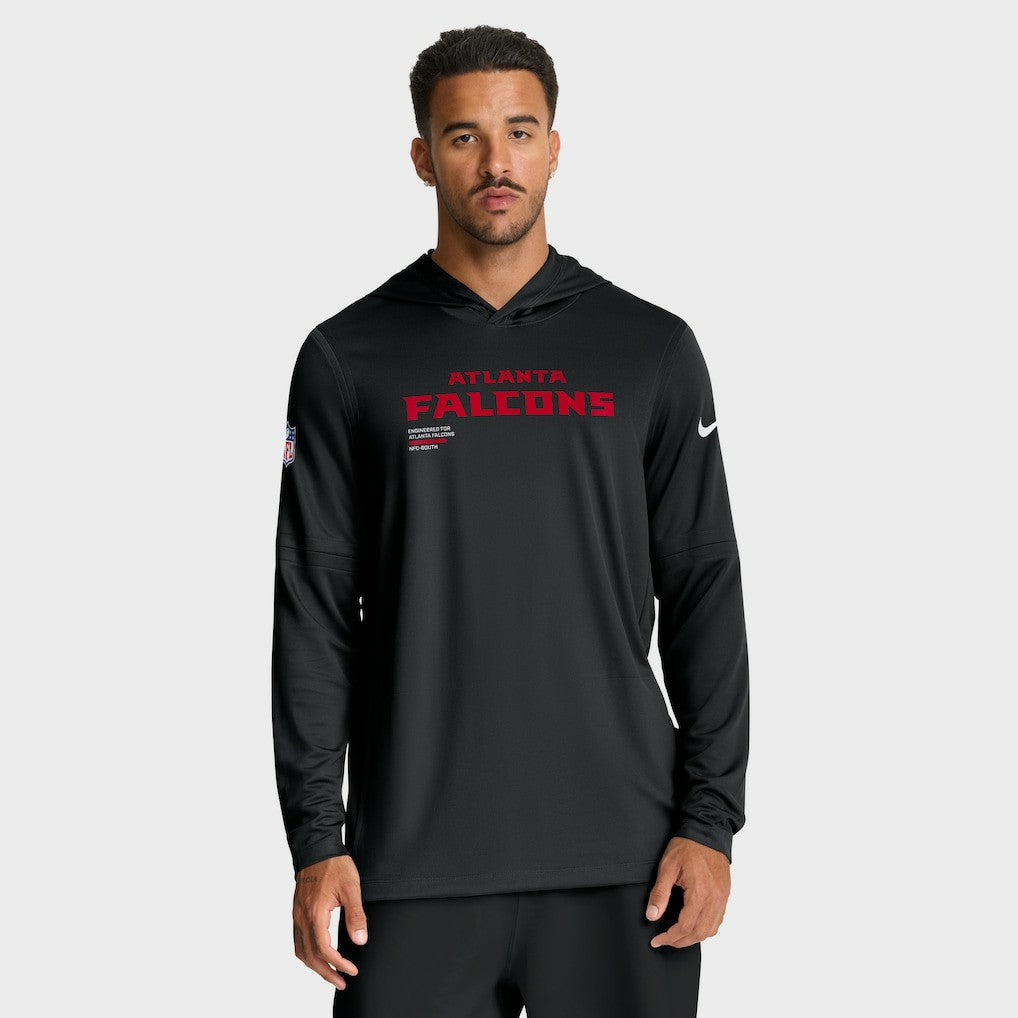 Atlanta Falcons Nike Sideline Pure Fury Performance Long Sleeve Hoodie T-Shirt