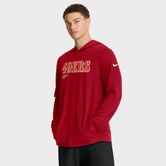 San Francisco 49ers Nike Sideline Pure Fury Performance Long Sleeve Hoodie T-Shirt