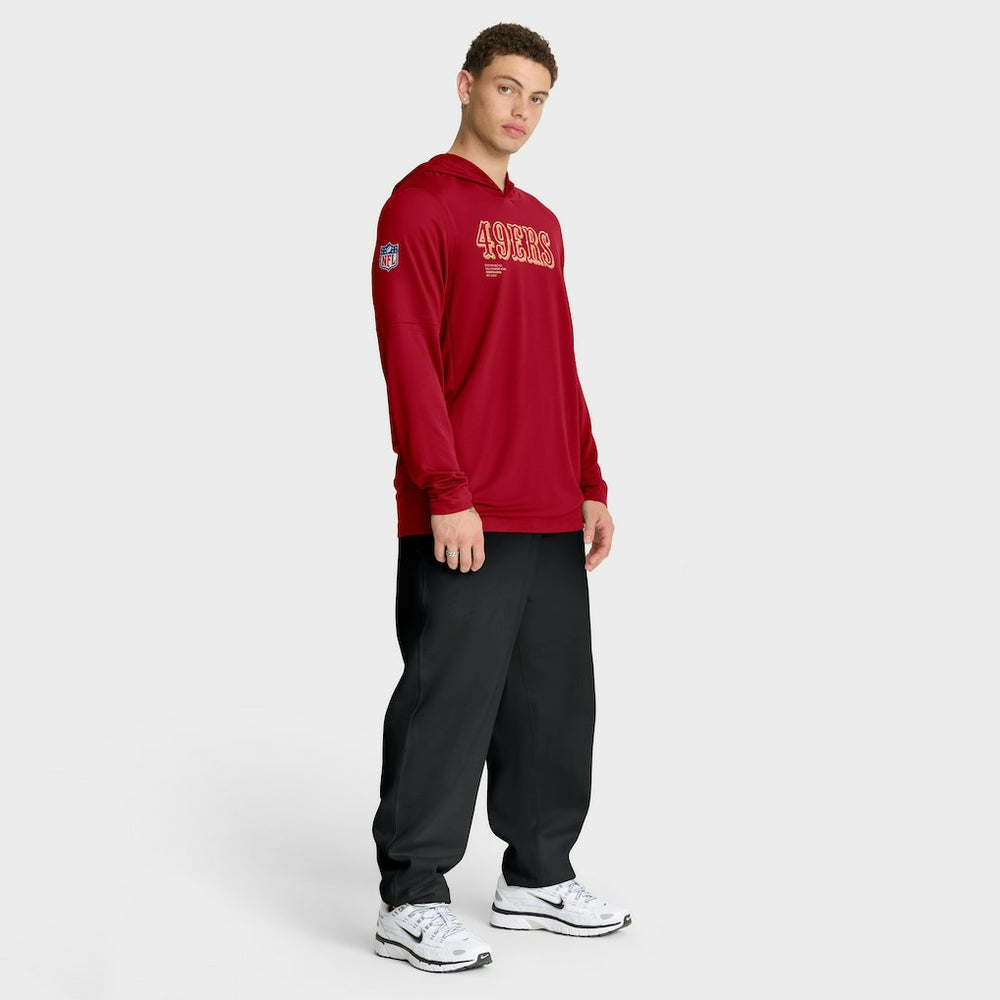 San Francisco 49ers Nike Sideline Pure Fury Performance Long Sleeve Hoodie T-Shirt