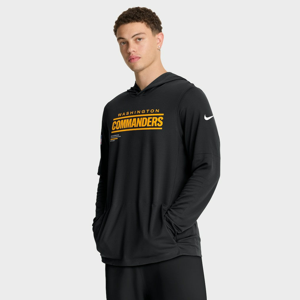Washington Commanders Nike Sideline Pure Fury Performance Long Sleeve Hoodie T-Shirt