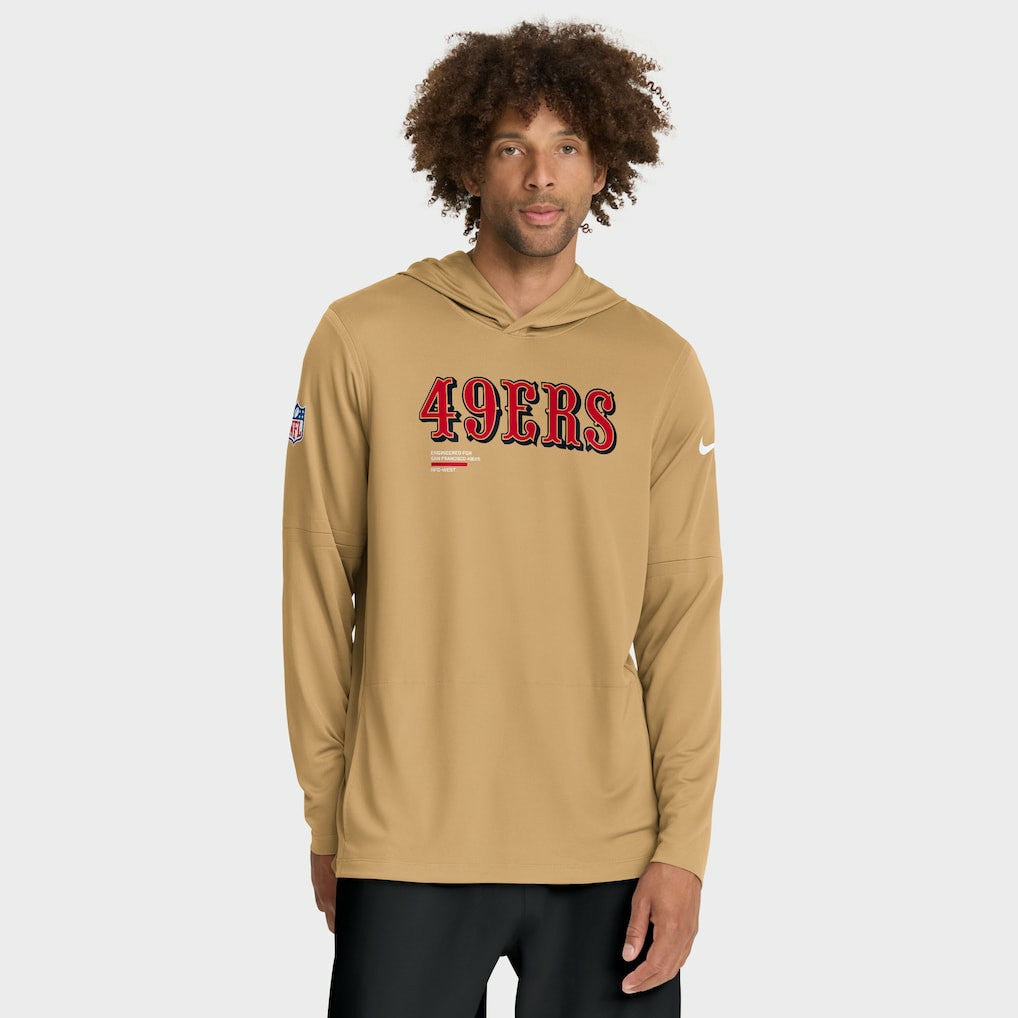 San Francisco 49ers Nike Sideline Pure Fury Performance Long Sleeve Hoodie T-Shirt