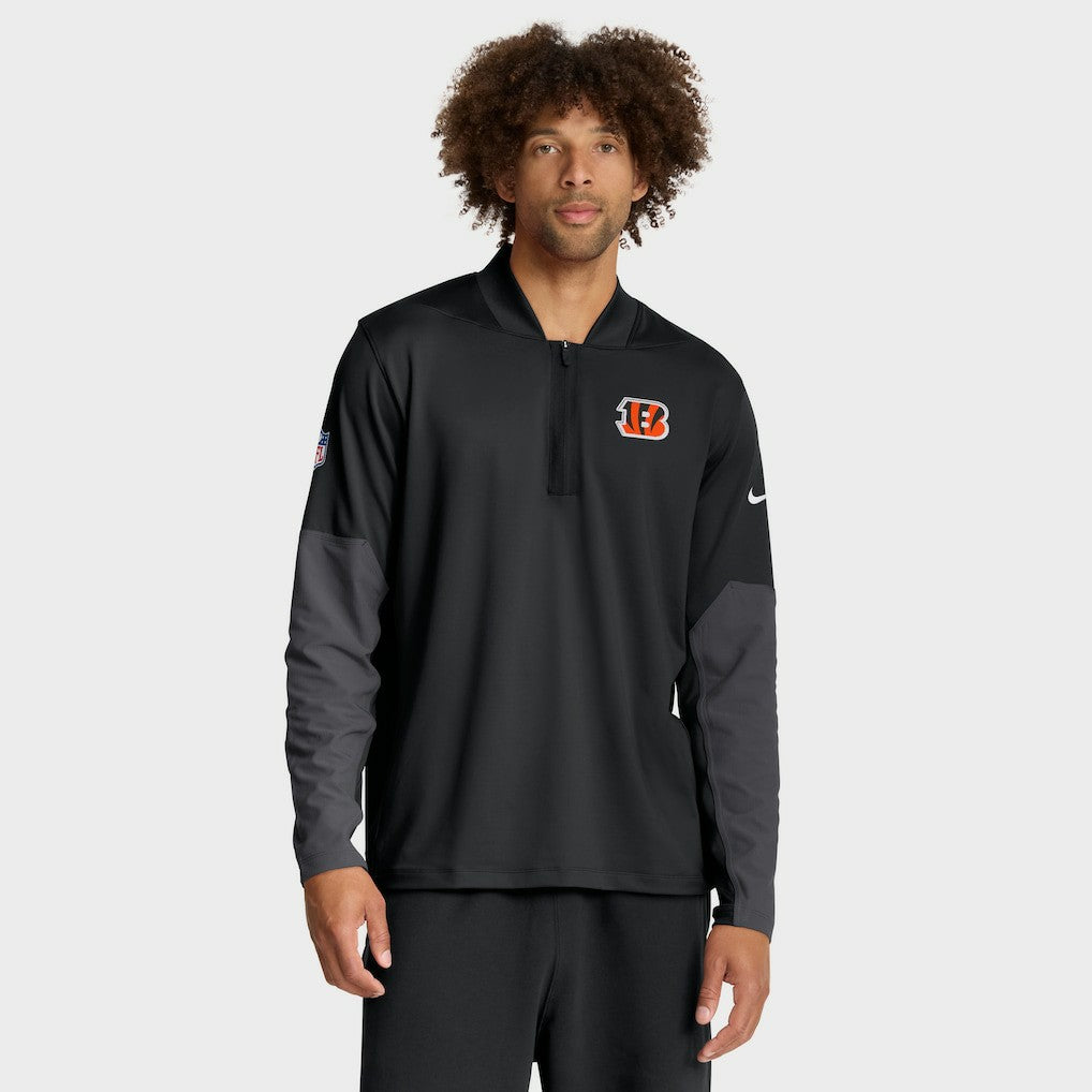 Cincinnati Bengals Nike Sideline Dri-FIT Half-Zip Pullover