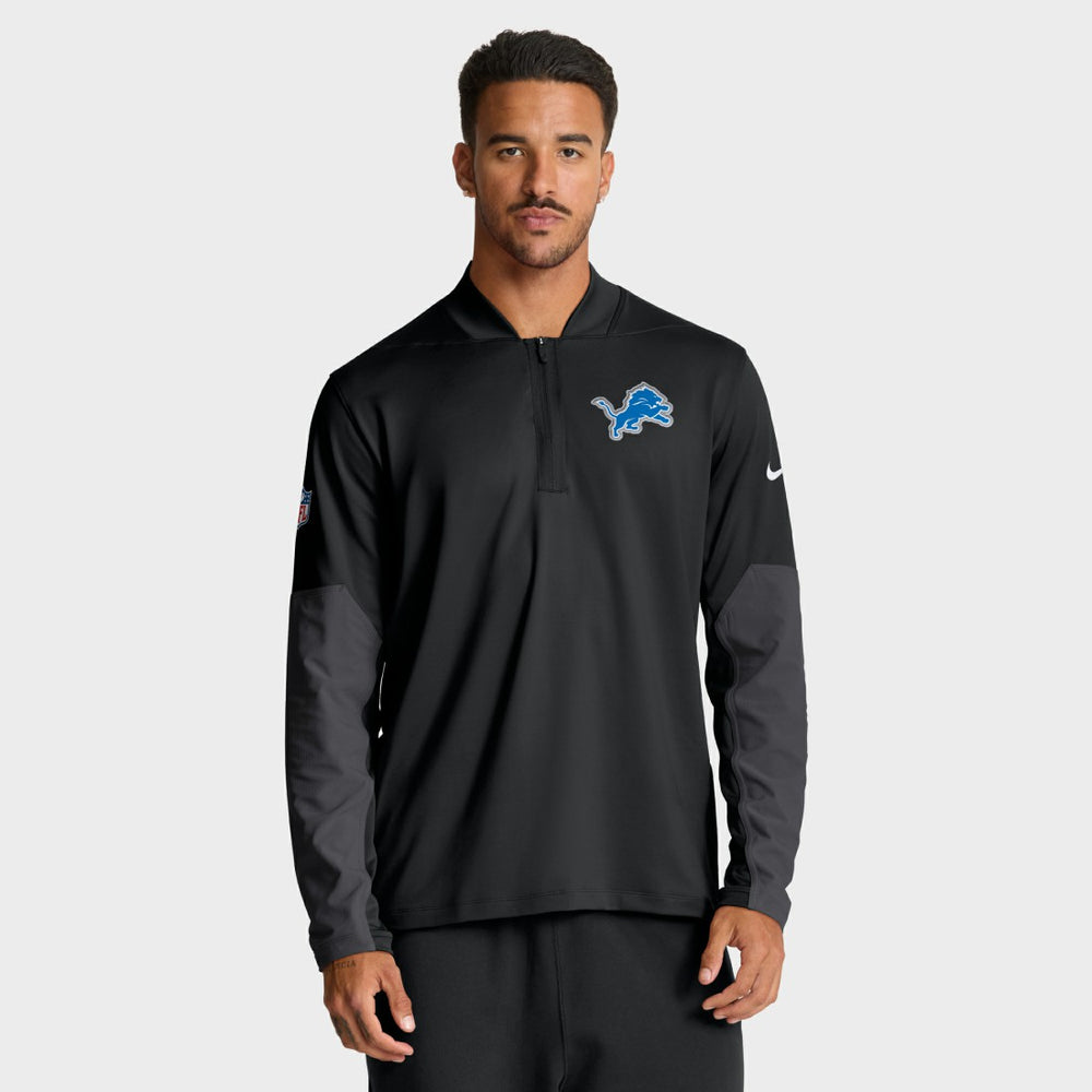 Detroit Lions Nike Sideline Dri-FIT Half-Zip Pullover