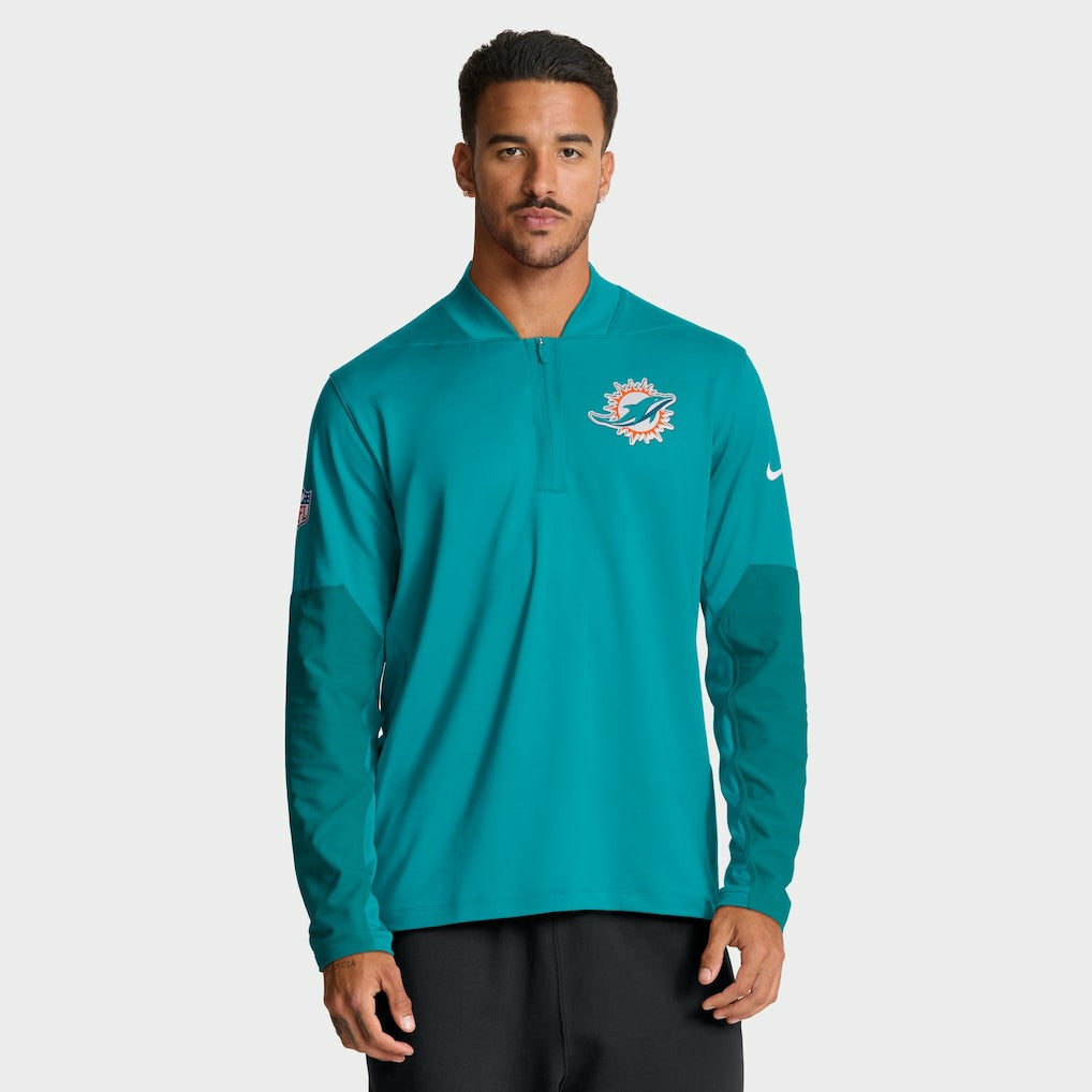Miami Dolphins Nike Sideline Dri-FIT Half-Zip Pullover