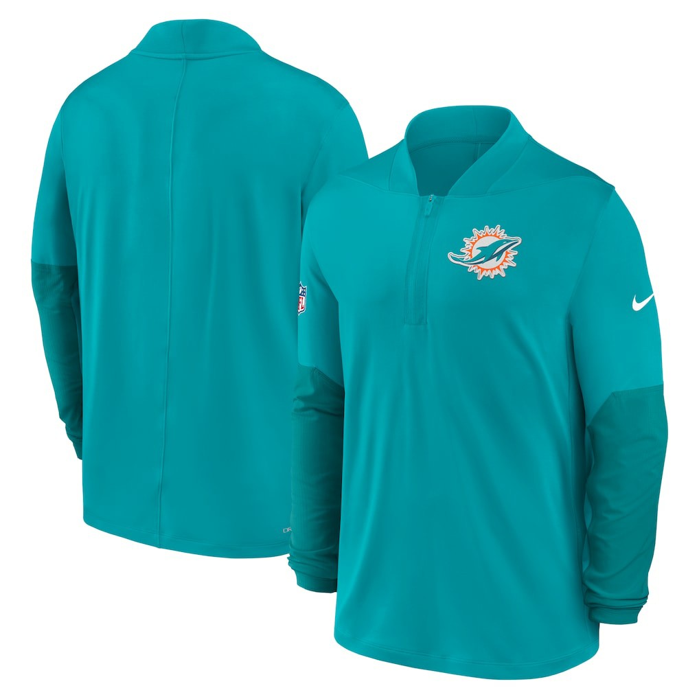 Miami Dolphins Nike Sideline Dri-FIT Half-Zip Pullover