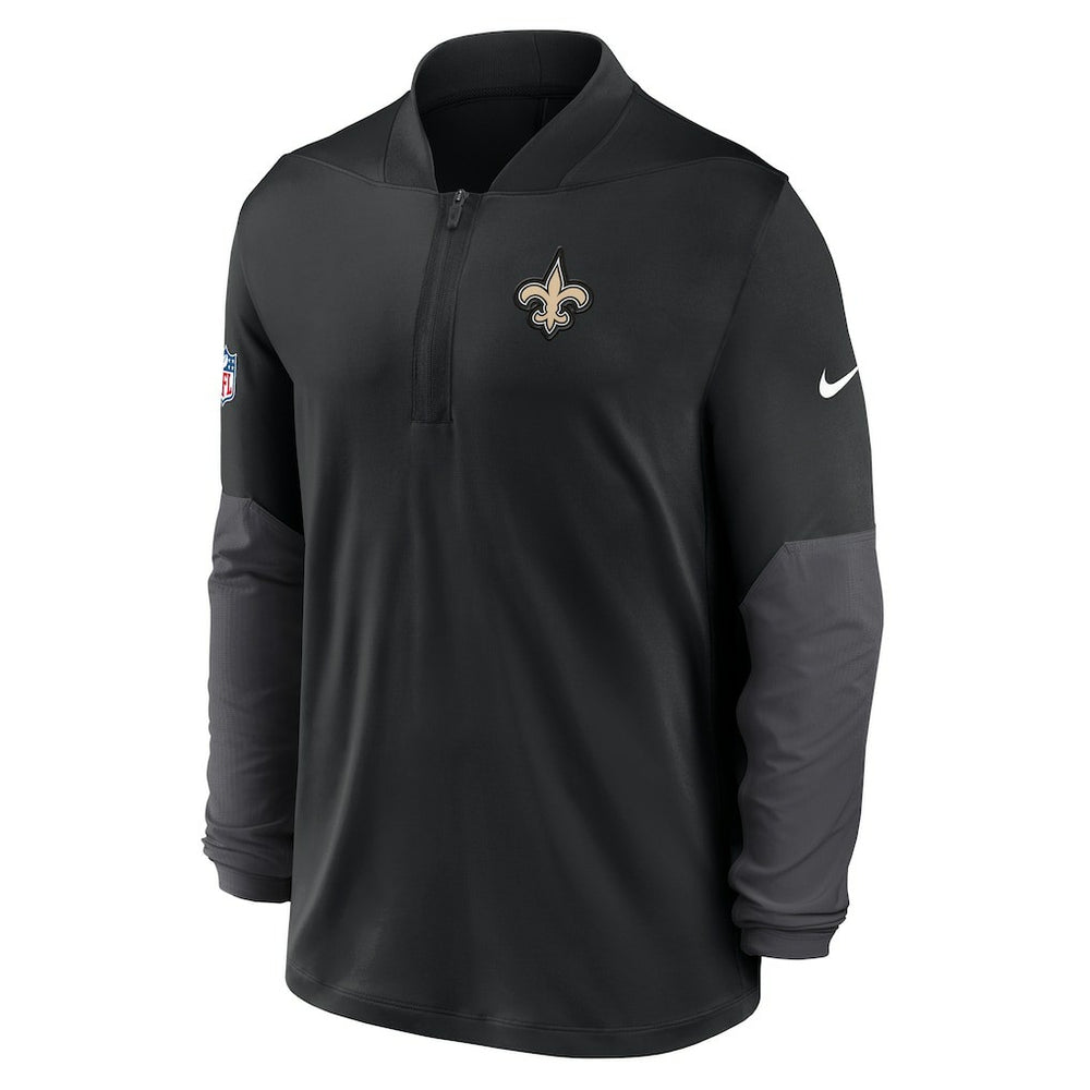 New Orleans Saints Nike Sideline Dri-FIT Half-Zip Pullover