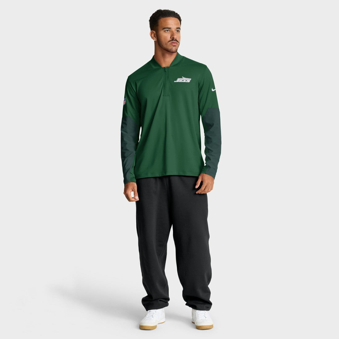 New York Jets Nike Sideline Dri-FIT Half-Zip Pullover