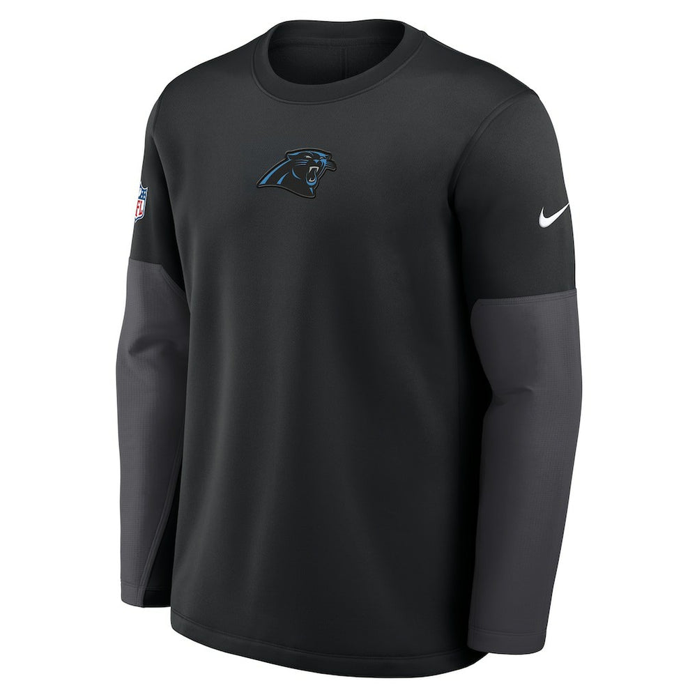 Carolina Panthers Nike Sideline Coach Therma-FIT Long Sleeve T-Shirt