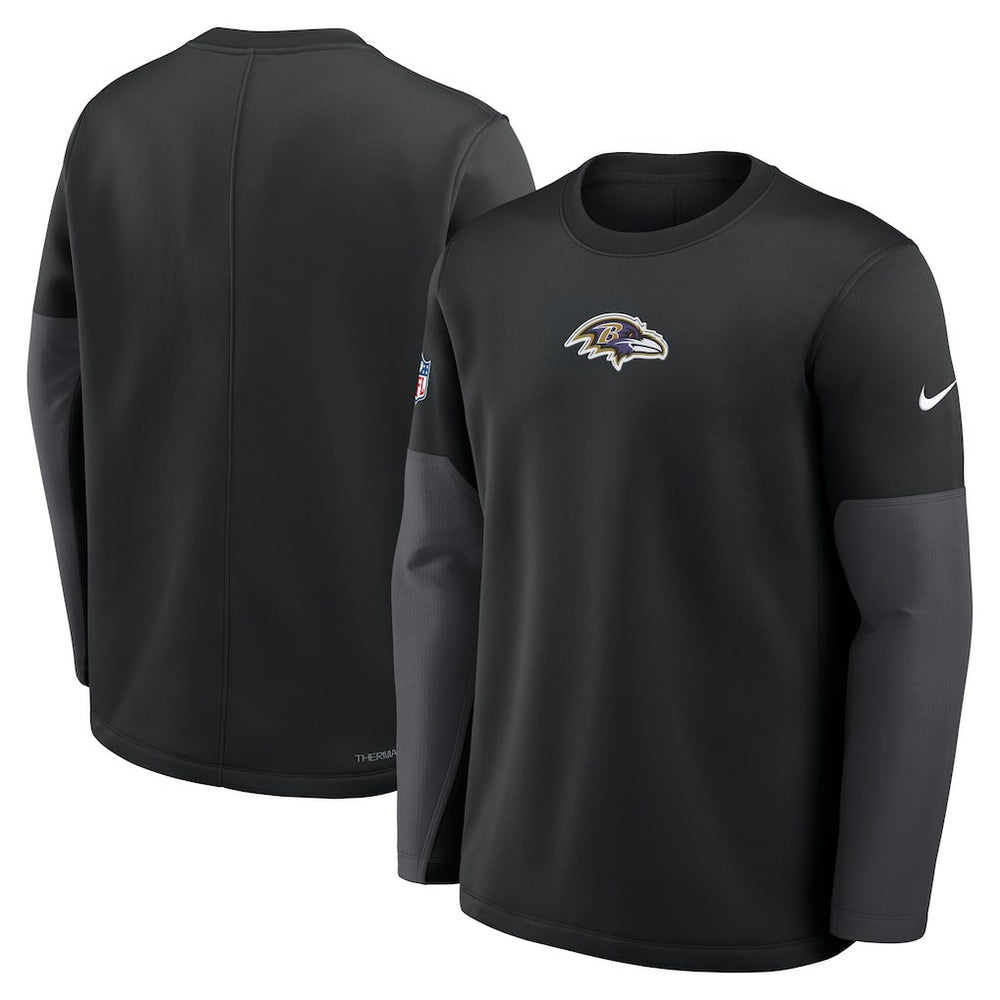 Baltimore Ravens Nike Sideline Coach Therma-FIT Long Sleeve T-Shirt