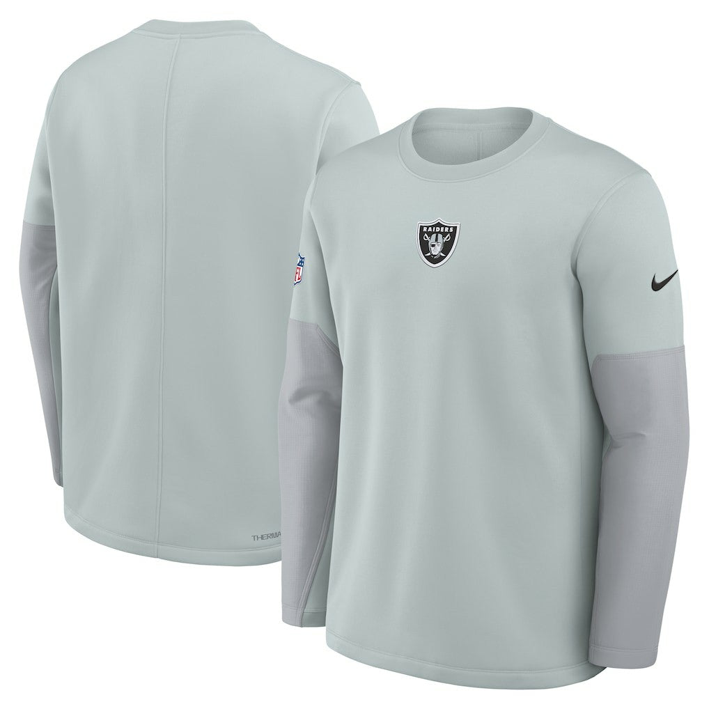 Las Vegas Raiders Nike Sideline Coach Therma-FIT Long Sleeve T-Shirt