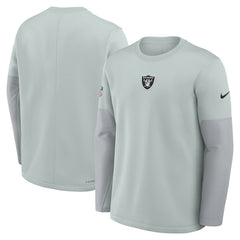 Las Vegas Raiders Nike Sideline Coach Therma-FIT Long Sleeve T-Shirt