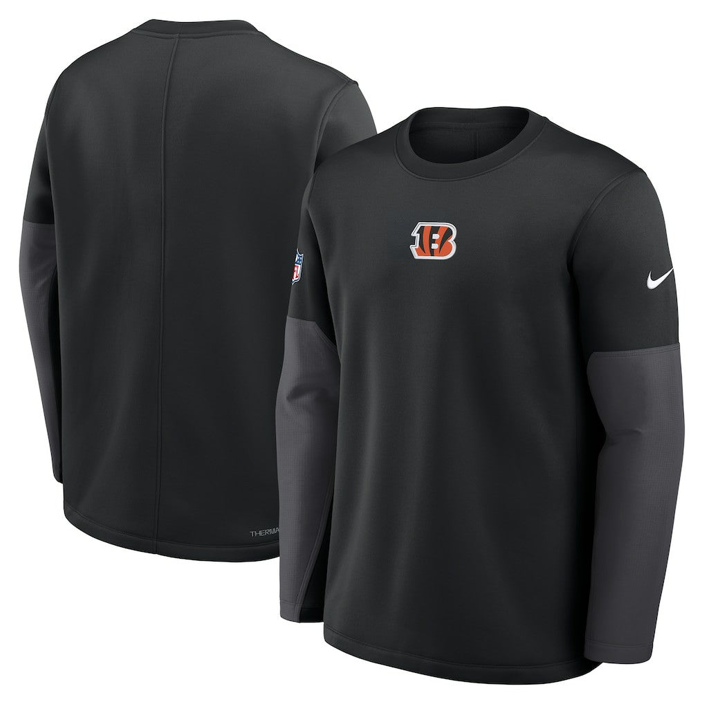 Cincinnati Bengals Nike Sideline Coach Therma-FIT Long Sleeve T-Shirt
