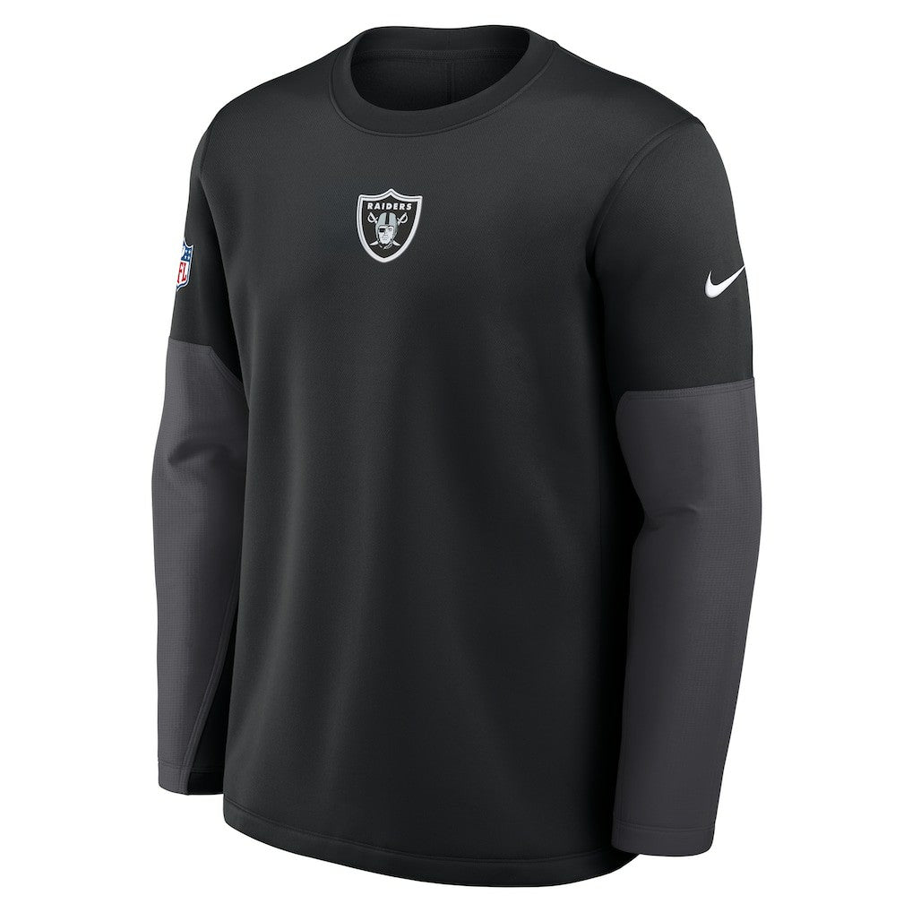 Las Vegas Raiders Nike Sideline Coach Therma-FIT Long Sleeve T-Shirt