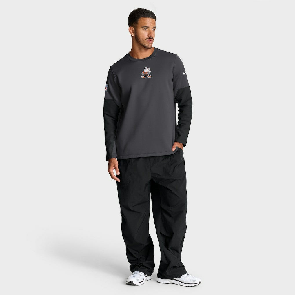 Cleveland Browns Nike Sideline Coach Therma-FIT Long Sleeve T-Shirt