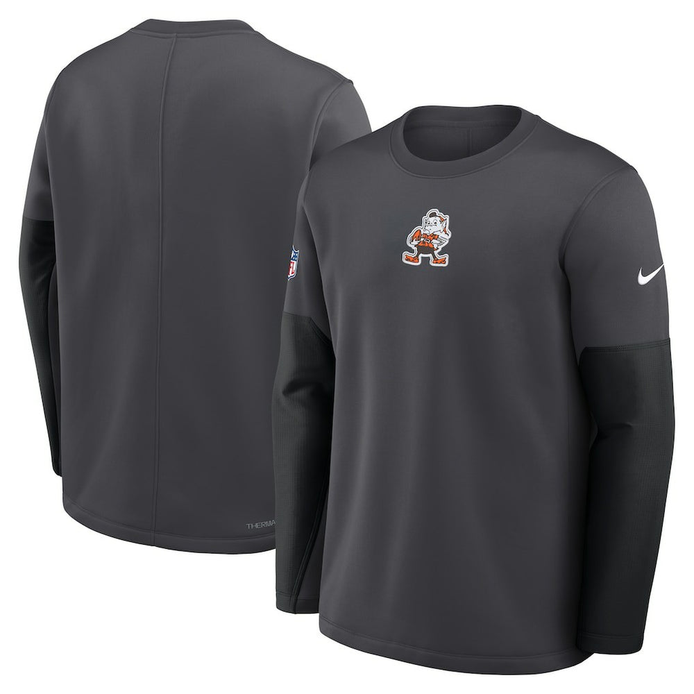 Cleveland Browns Nike Sideline Coach Therma-FIT Long Sleeve T-Shirt