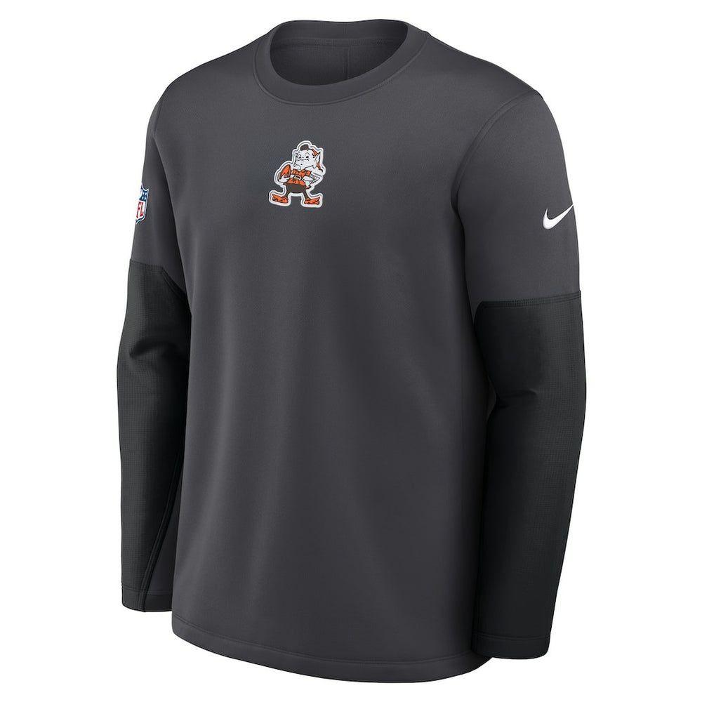 Cleveland Browns Nike Sideline Coach Therma-FIT Long Sleeve T-Shirt