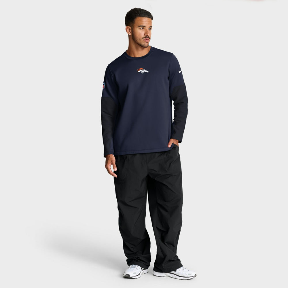 Denver Broncos Nike Sideline Coach Therma-FIT Long Sleeve T-Shirt