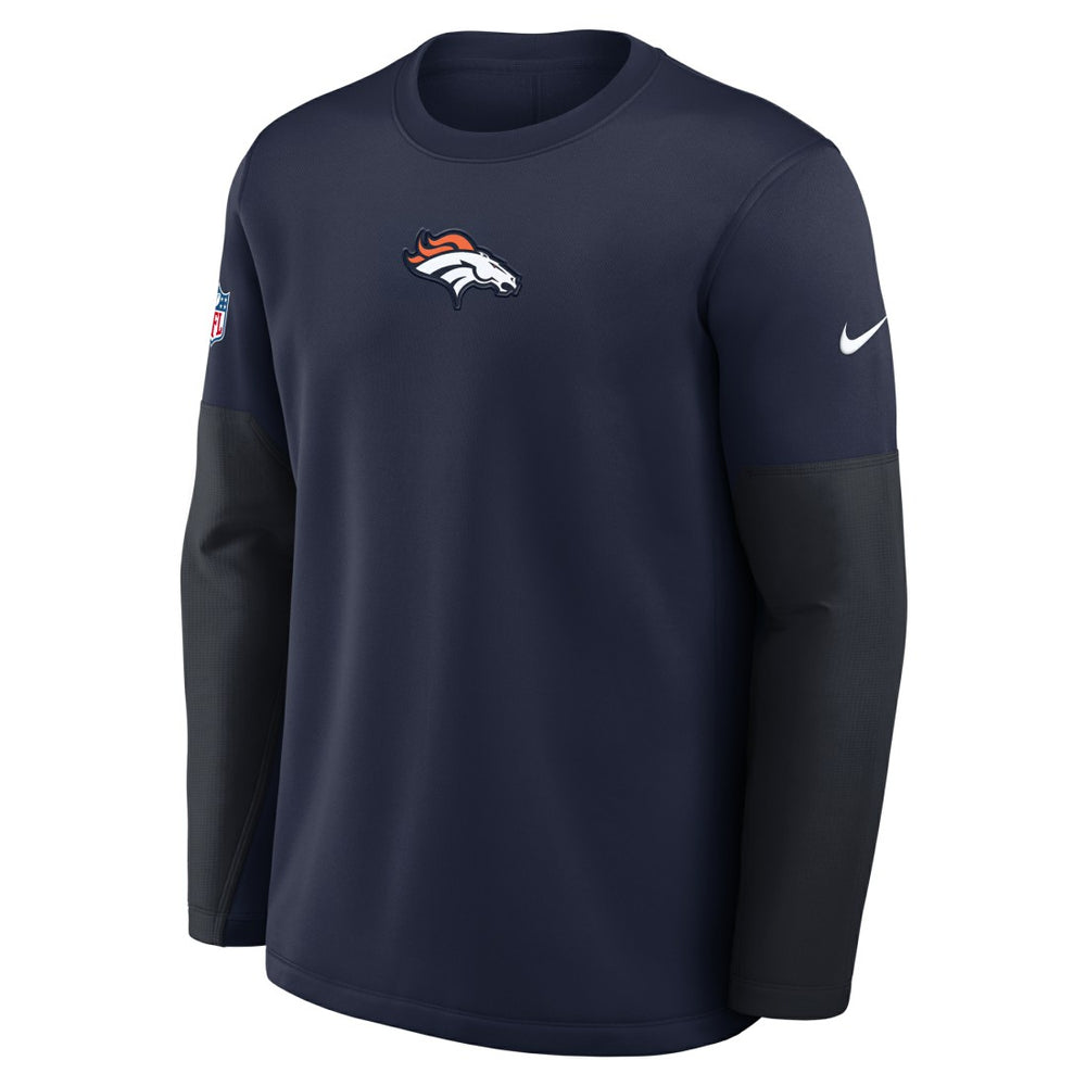 Denver Broncos Nike Sideline Coach Therma-FIT Long Sleeve T-Shirt
