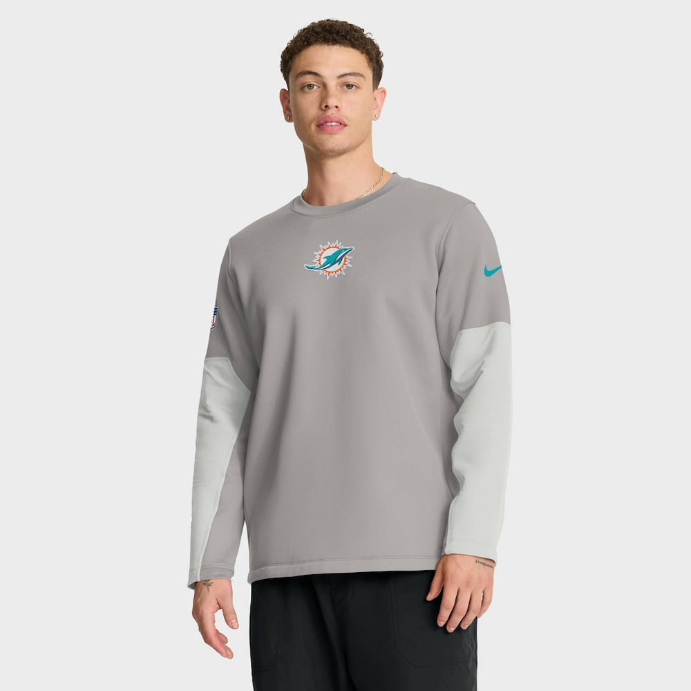 Miami Dolphins Nike Sideline Coach Therma-FIT Long Sleeve T-Shirt