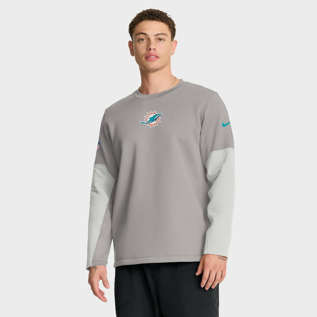 Miami Dolphins Nike Sideline Coach Therma-FIT Long Sleeve T-Shirt