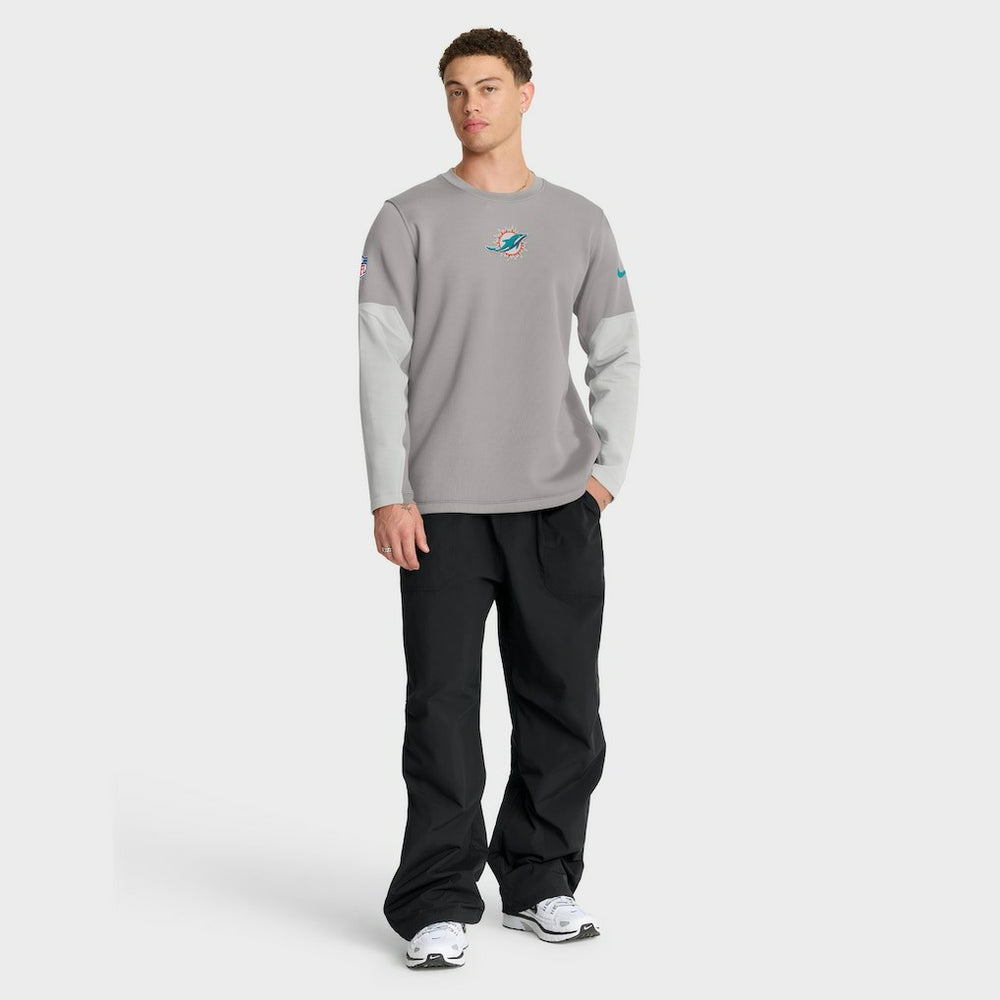 Miami Dolphins Nike Sideline Coach Therma-FIT Long Sleeve T-Shirt