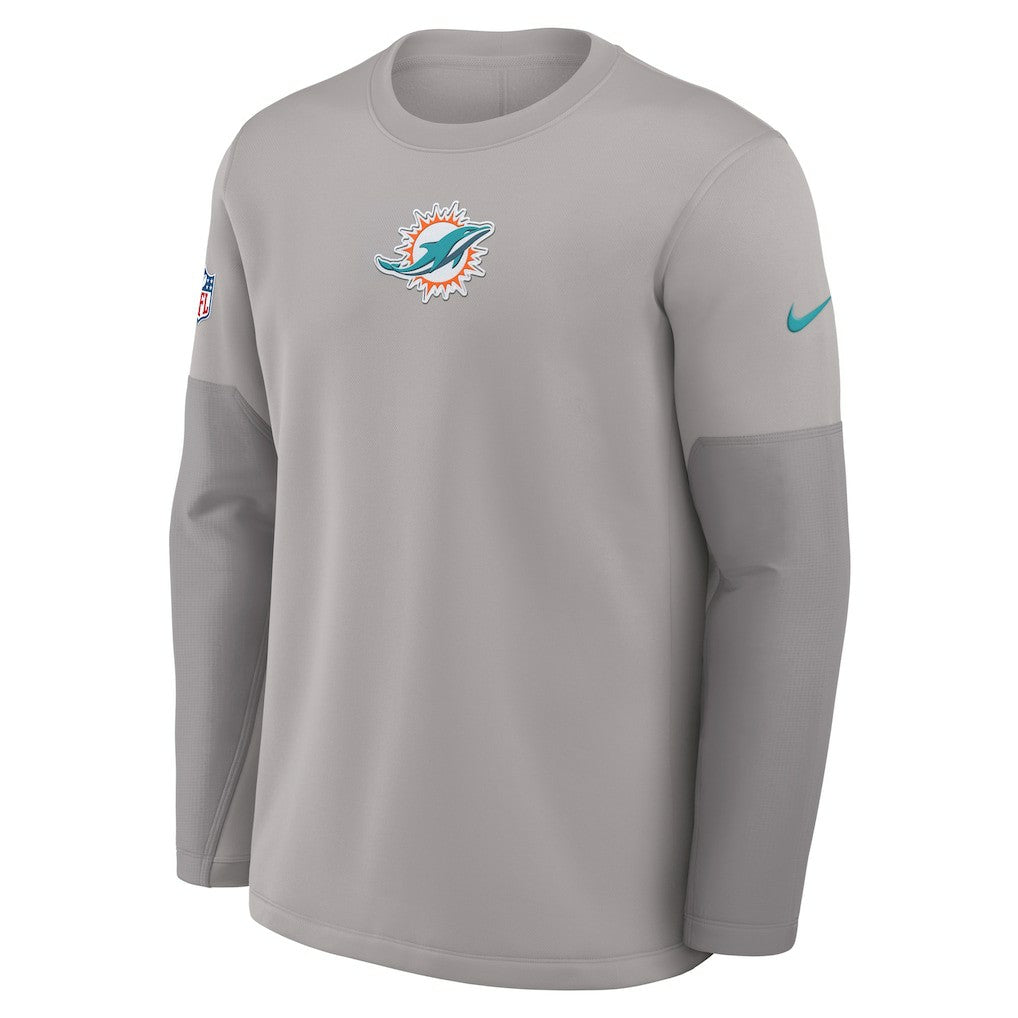 Miami Dolphins Nike Sideline Coach Therma-FIT Long Sleeve T-Shirt