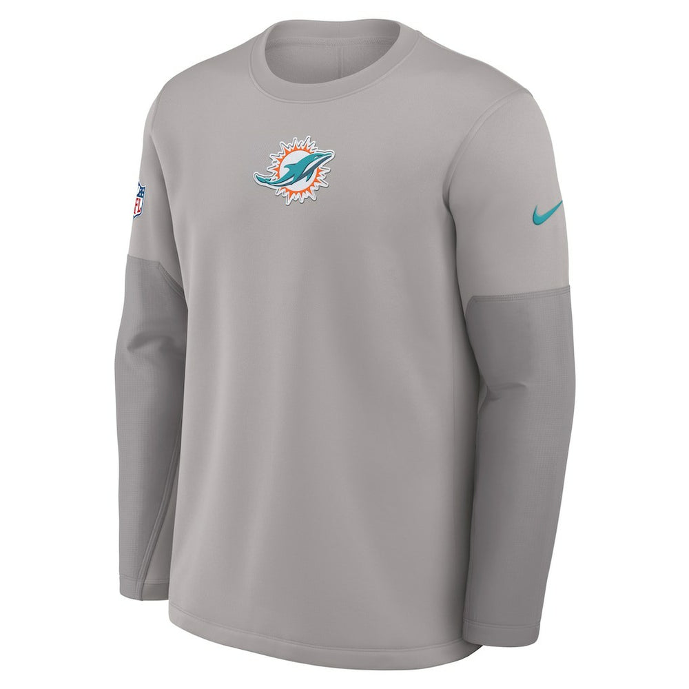 Miami Dolphins Nike Sideline Coach Therma-FIT Long Sleeve T-Shirt