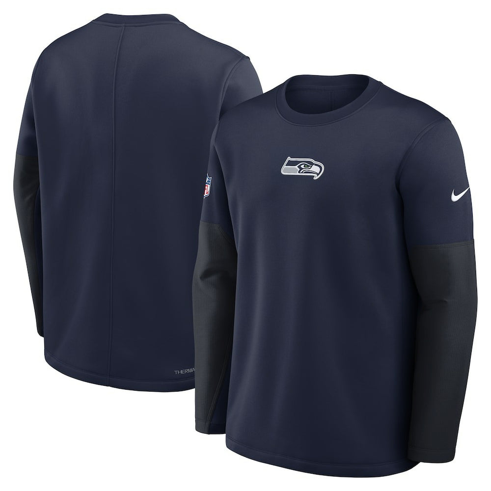 Seattle Seahawks Nike Sideline Coach Therma-FIT Long Sleeve T-Shirt