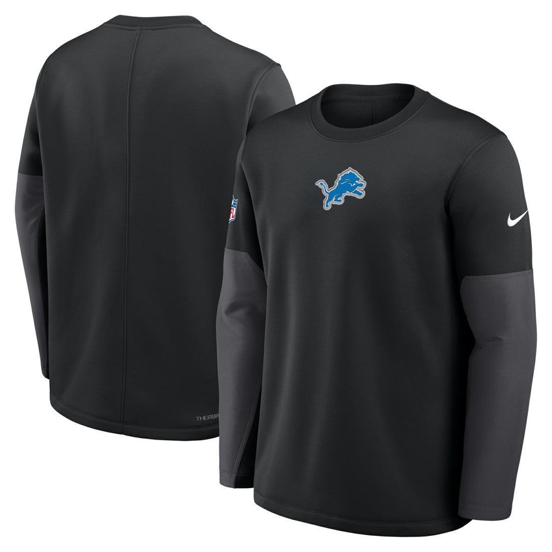 Detroit Lions Nike Sideline Coach Therma-FIT Long Sleeve T-Shirt