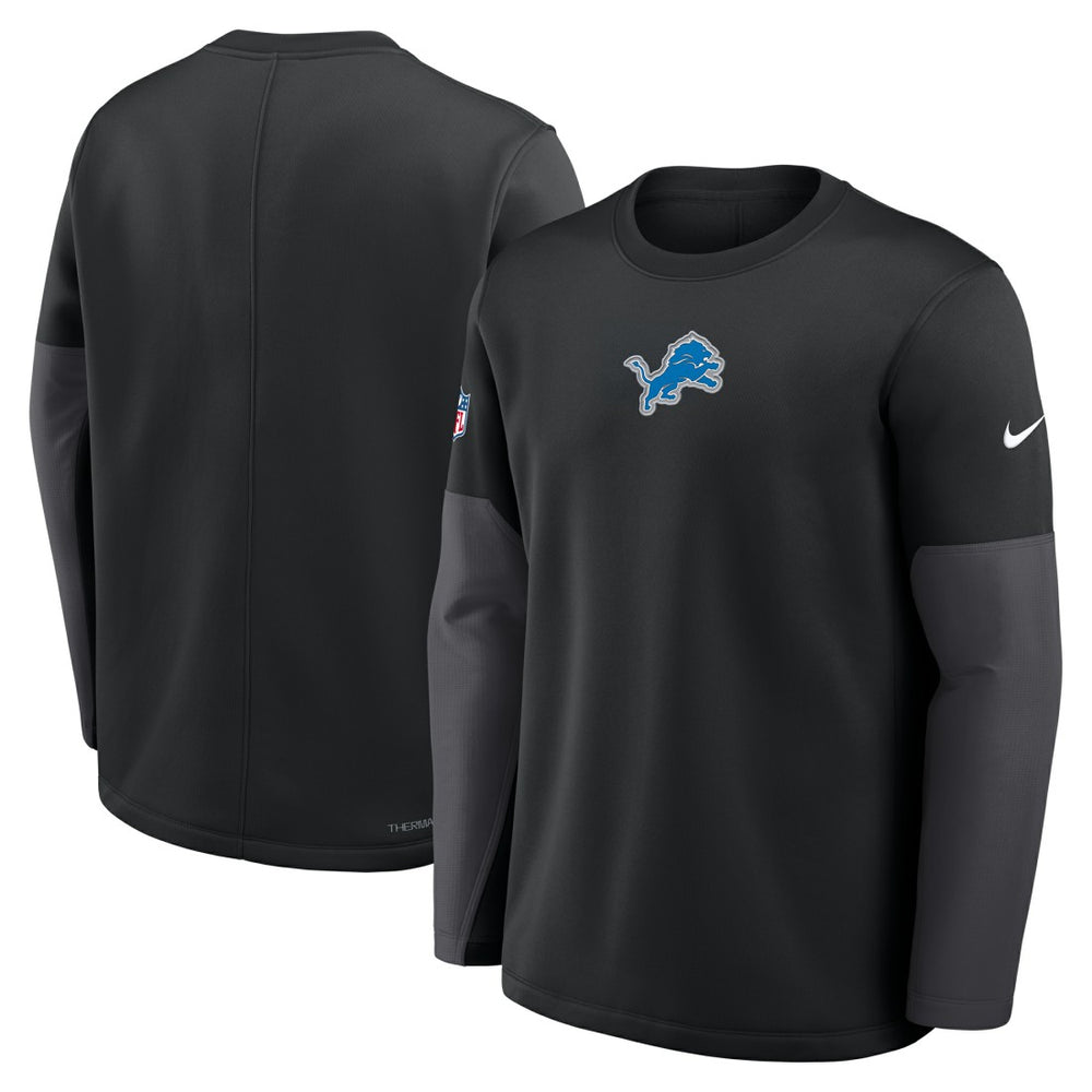 Detroit Lions Nike Sideline Coach Therma-FIT Long Sleeve T-Shirt