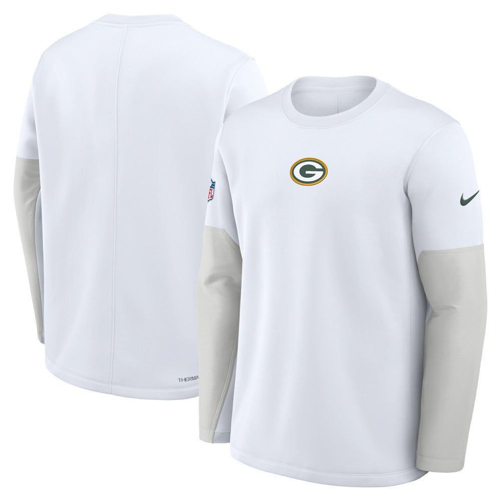 Green Bay Packers Nike Sideline Coach Therma-FIT Long Sleeve T-Shirt
