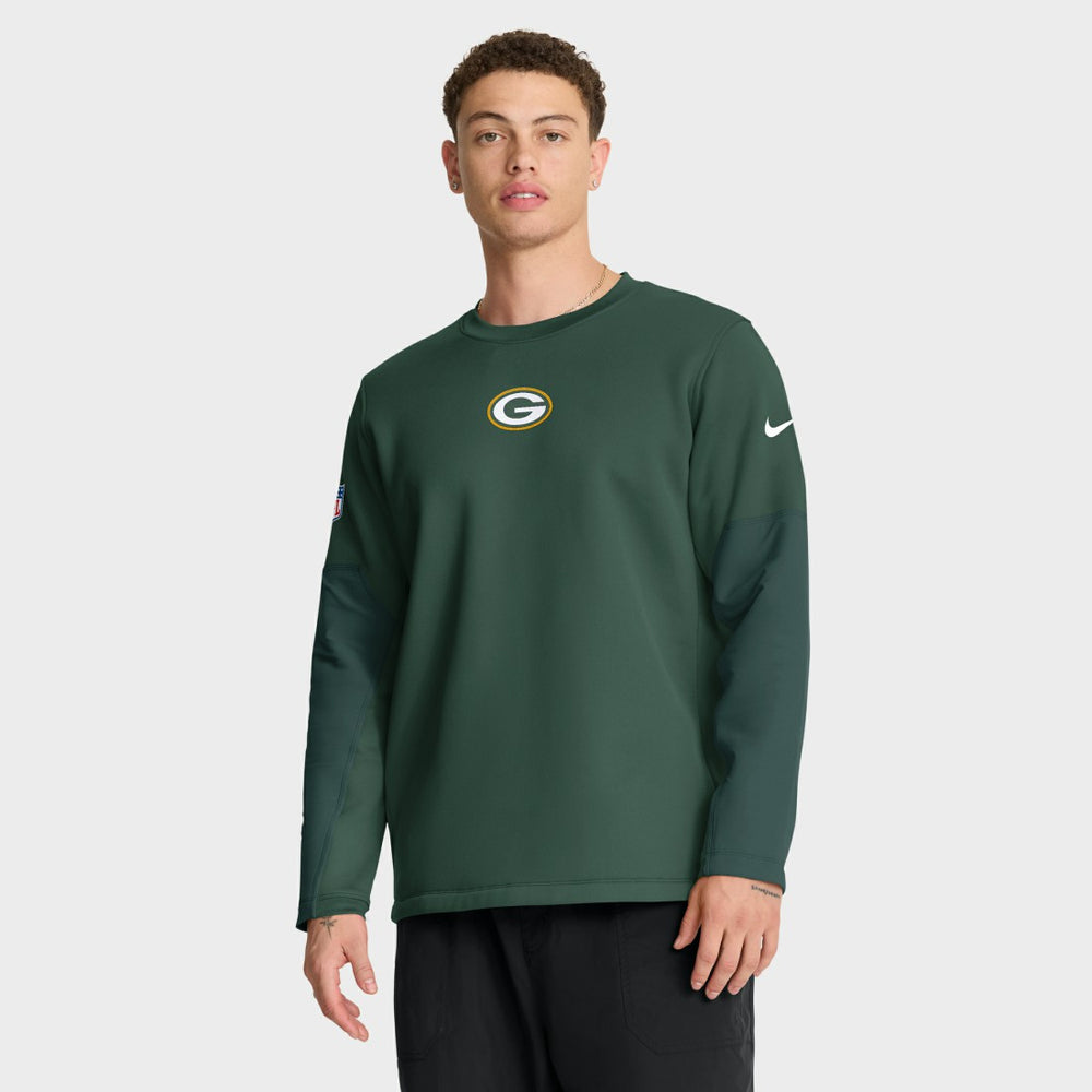 Green Bay Packers Nike Sideline Coach Therma-FIT Long Sleeve T-Shirt