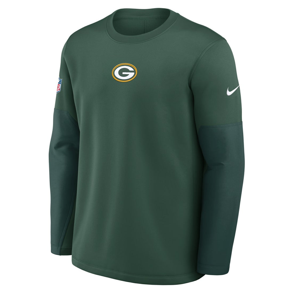 Green Bay Packers Nike Sideline Coach Therma-FIT Long Sleeve T-Shirt