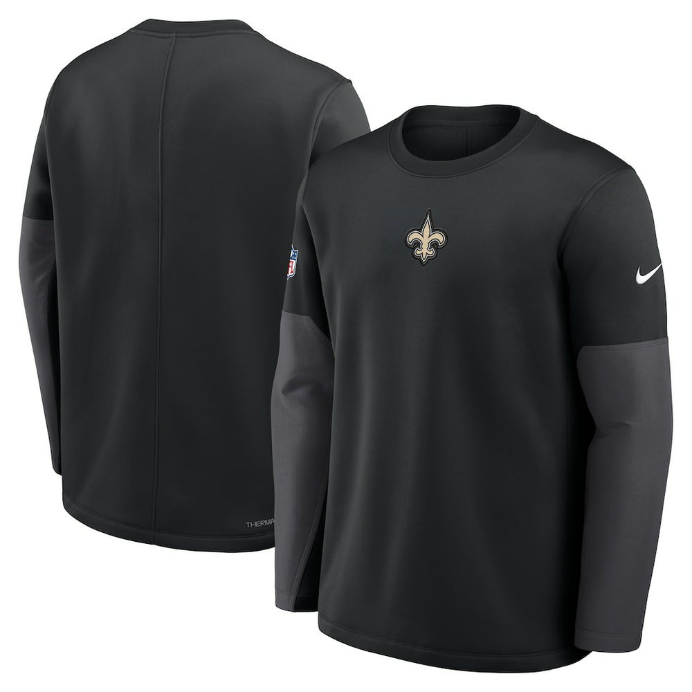 New Orleans Saints Nike Sideline Coach Therma-FIT Long Sleeve T-Shirt