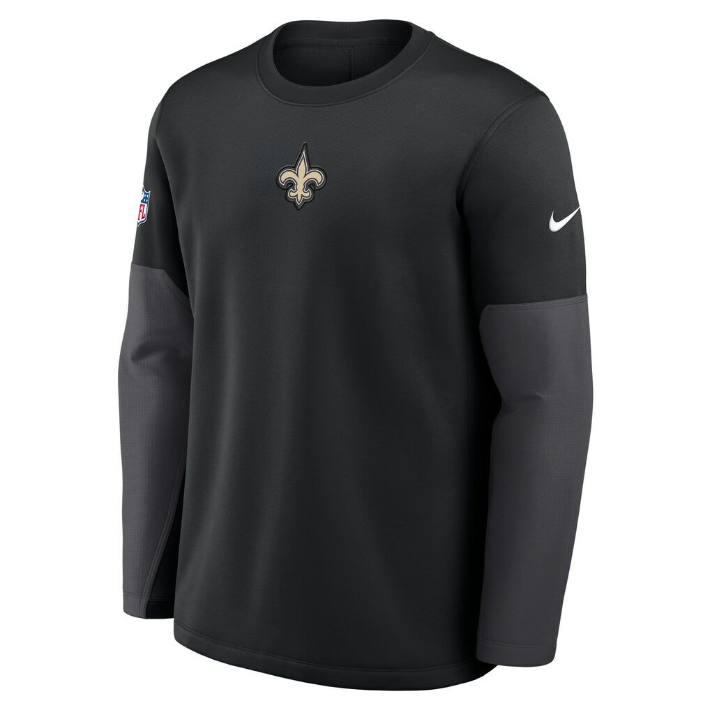 New Orleans Saints Nike Sideline Coach Therma-FIT Long Sleeve T-Shirt