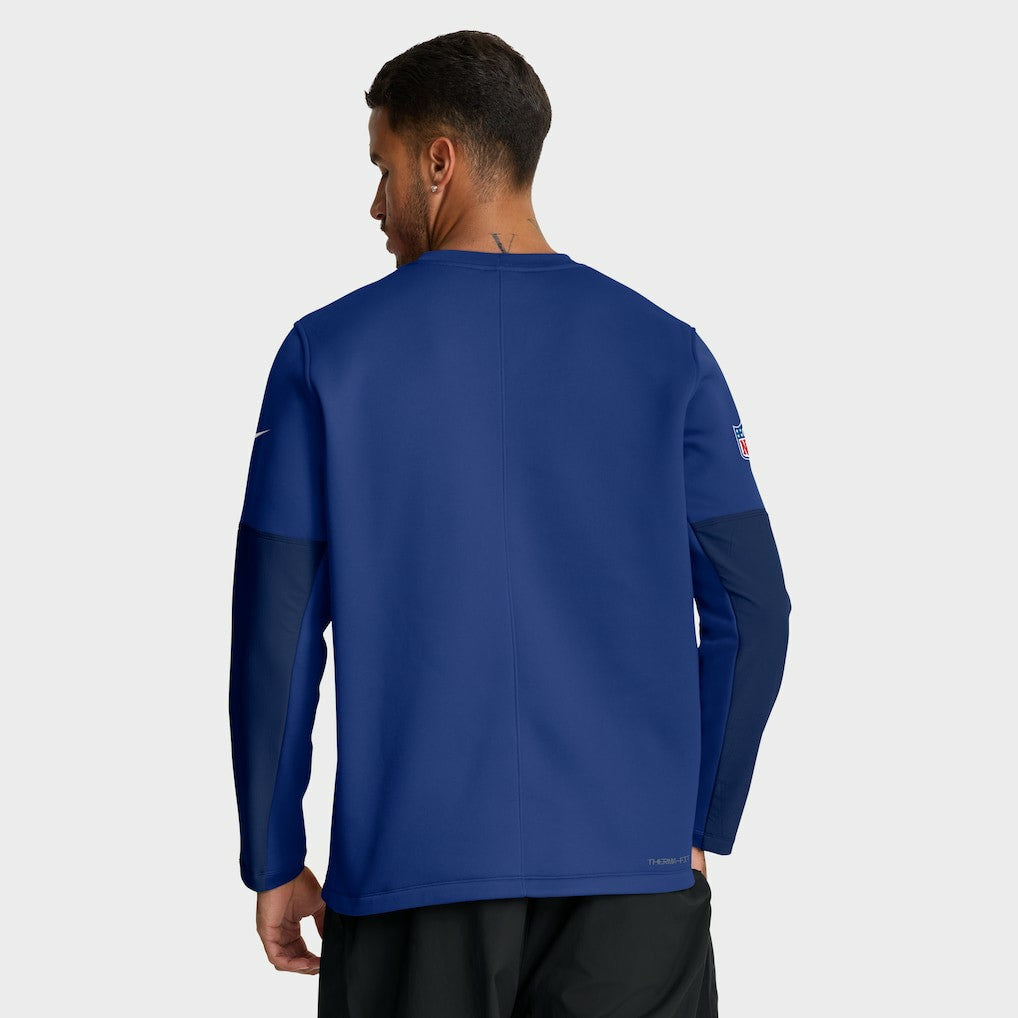New York Giants Nike Sideline Coach Therma-FIT Long Sleeve T-Shirt