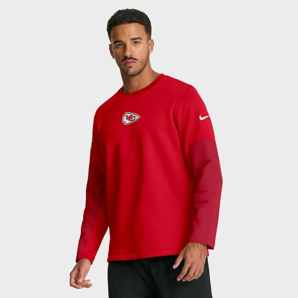 Kansas City Chiefs Nike Sideline Coach Therma-FIT Long Sleeve T-Shirt