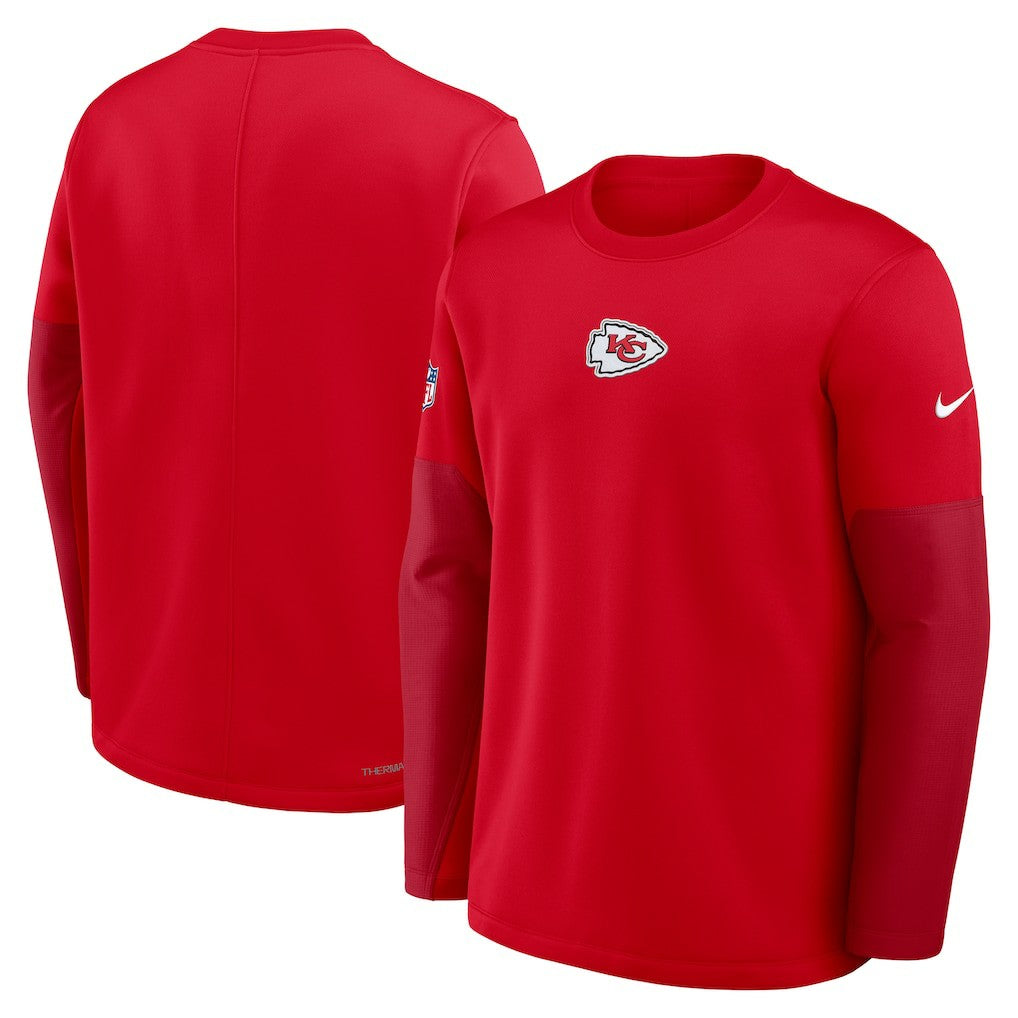 Kansas City Chiefs Nike Sideline Coach Therma-FIT Long Sleeve T-Shirt