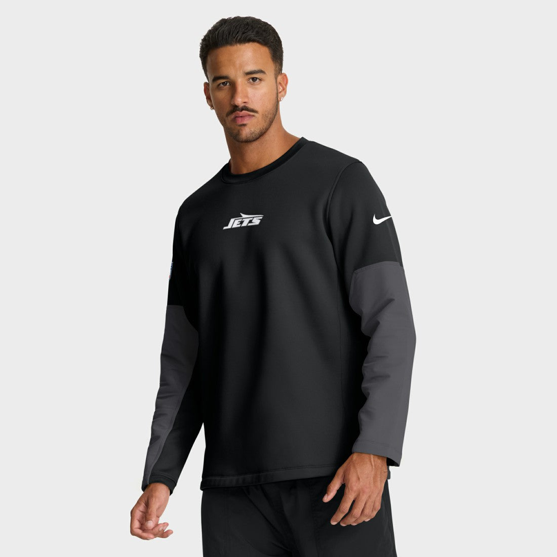 New York Jets Nike Sideline Coach Therma-FIT Long Sleeve T-Shirt